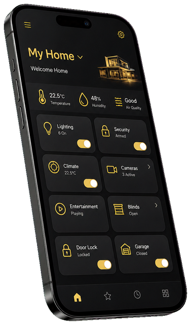 Smart home control on a phone