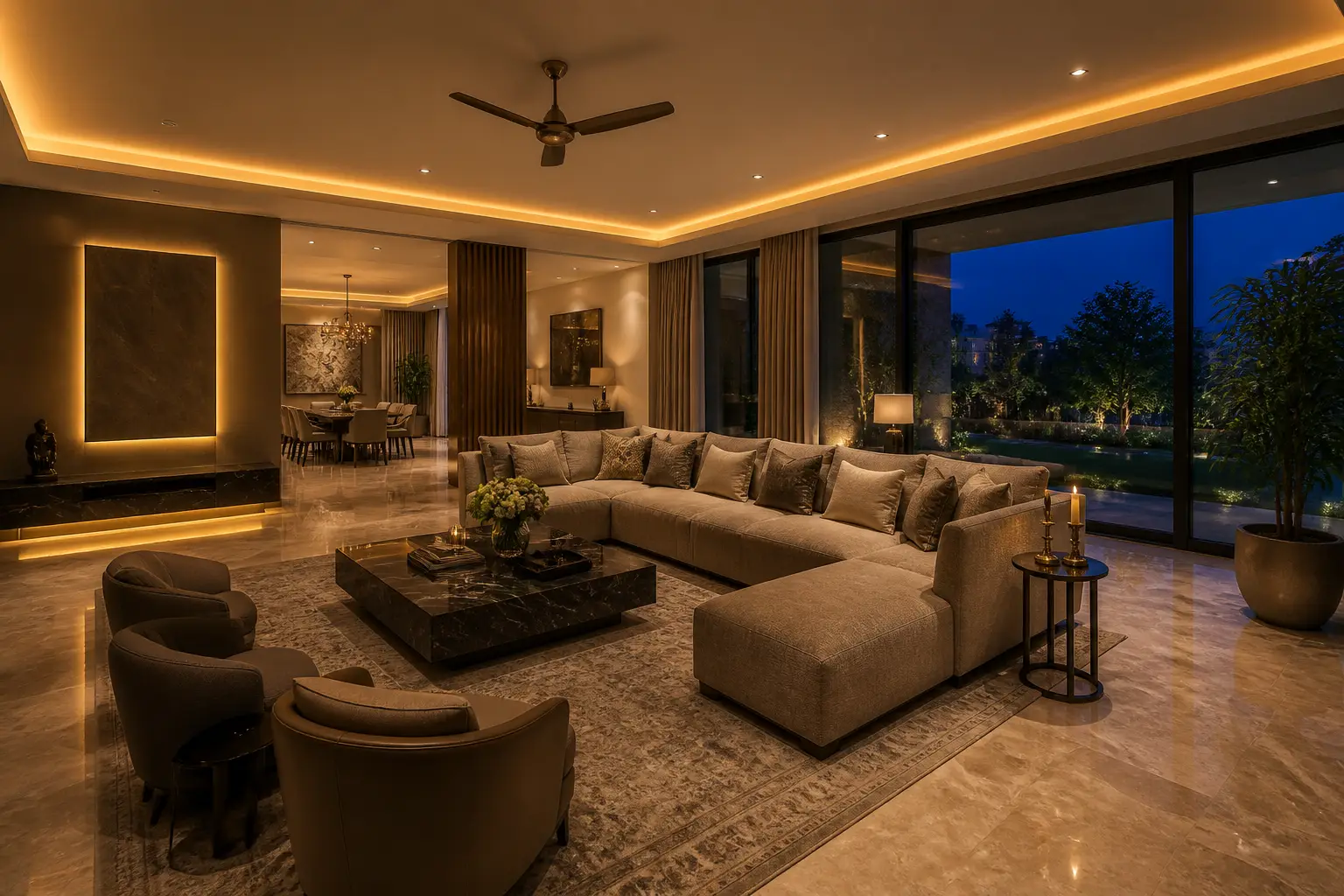 Smart lighting automation in a Hyderabad living room